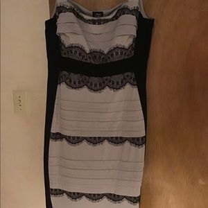 Gray/Black JAX cocktail dress - worn 1 time!